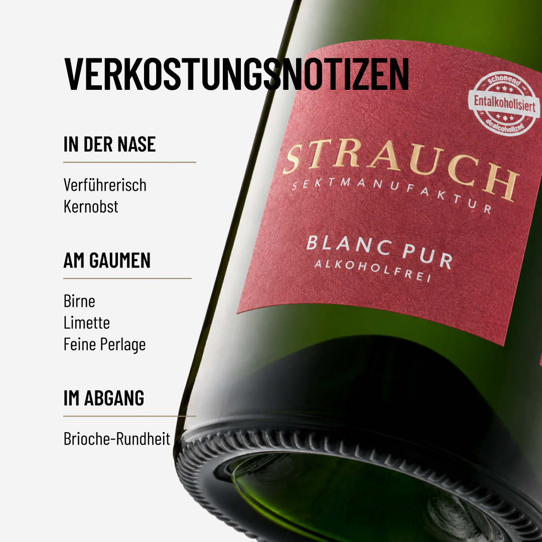 BLANC PUR BIO: Alkoholfreier Schaumwein aus der Strauch Sektmanufaktur