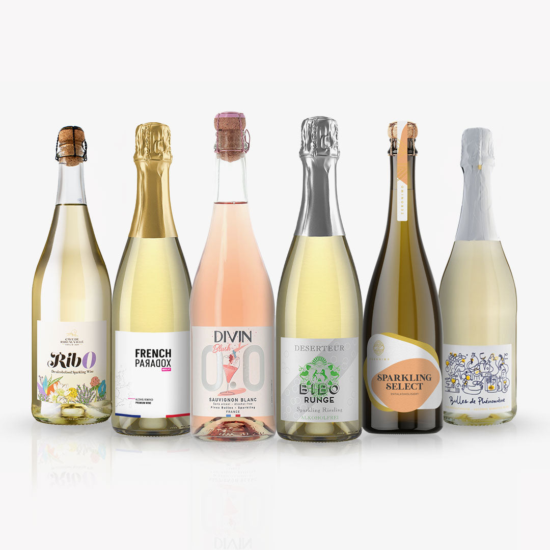 KOLLEKTION PRICKELND: Großes Probierpaket von alkoholfreien Schaumweinen