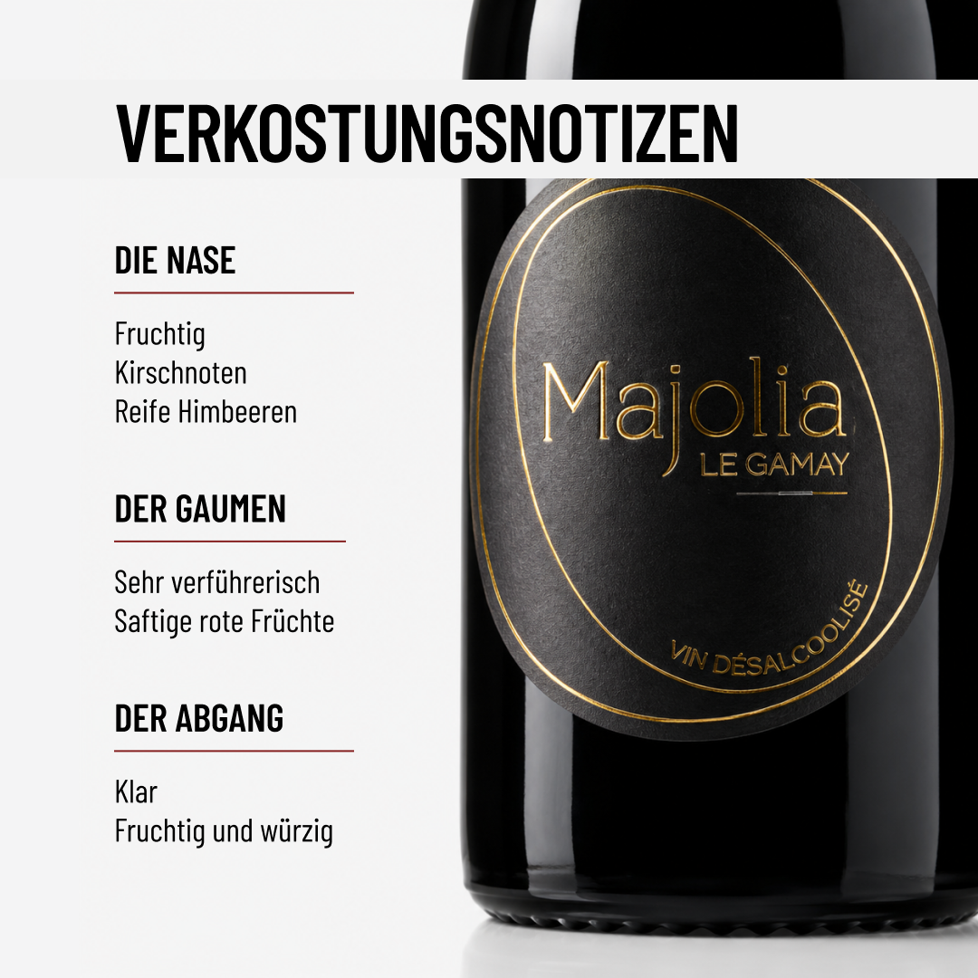 MAJOLIA LE GAMAY: Ein runder und aromatischer Gamay – alkoholfrei