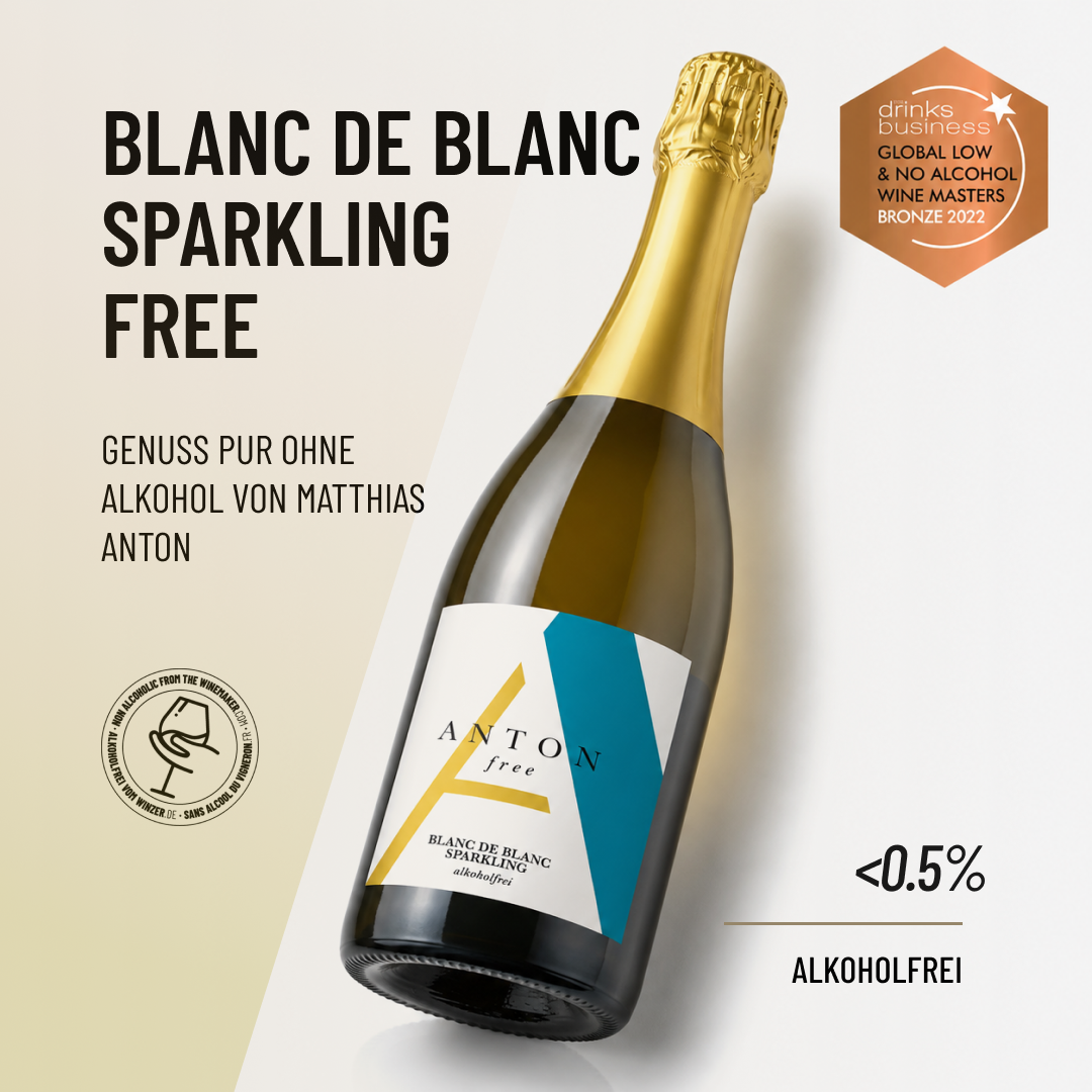 BLANC DE BLANC SPARKLING FREE: Genuss Pur ohne Alkohol von Matthias Anton