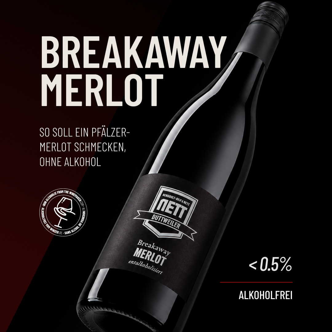 BREAKAWAY MERLOT: so soll ein Pfälzer-Merlot schmecken, ohne Alkohol