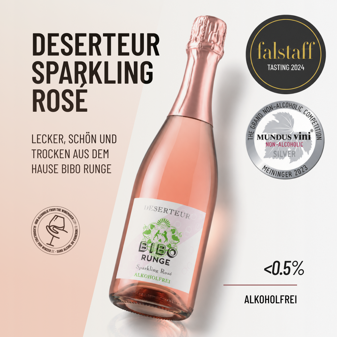 DESERTEUR SPARKLING ROSÉ : lecker, schön und trocken aus dem Hause BIBO RUNGE