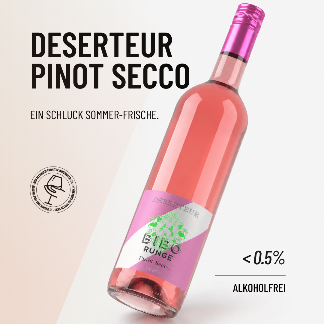 DESERTEUR PINOT SECCO: ein Schluck Sommer-Frische.