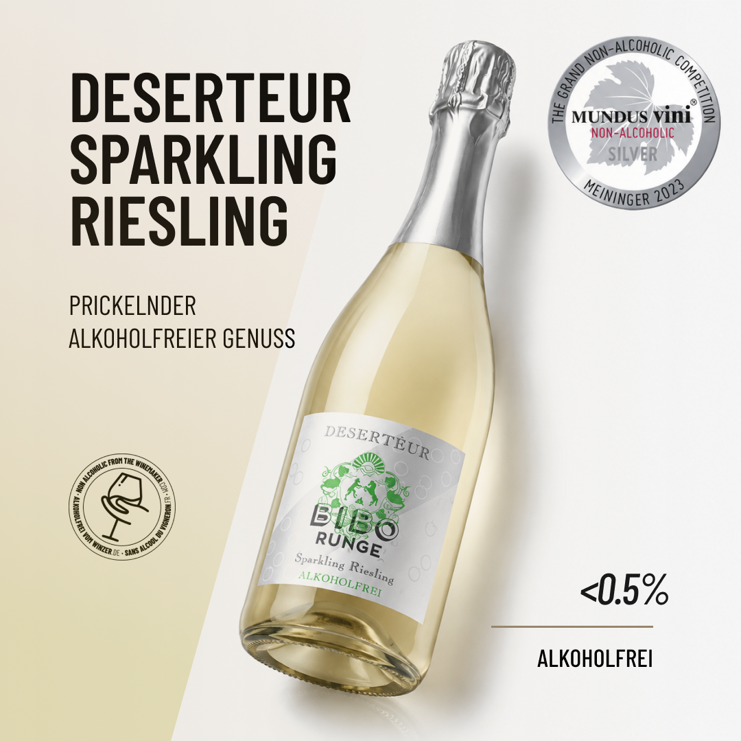 DESERTEUR SPARKLING RIESLING : prickelnder alkoholfreier Genuss