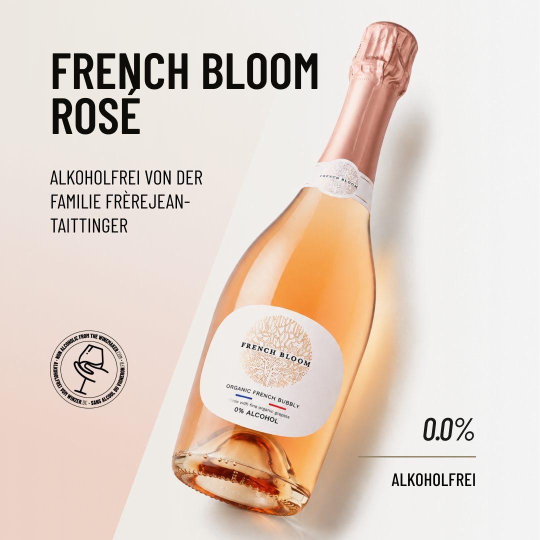 FRENCH BLOOM Rosé: alkoholfrei von der Familie Frèrejean-Taittinger