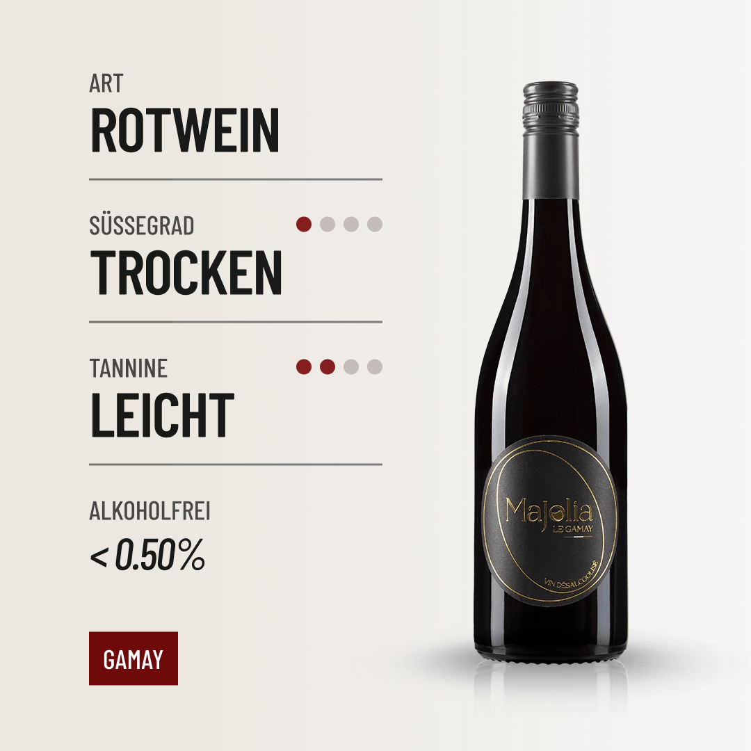 MAJOLIA LE GAMAY: Ein runder und aromatischer Gamay – alkoholfrei