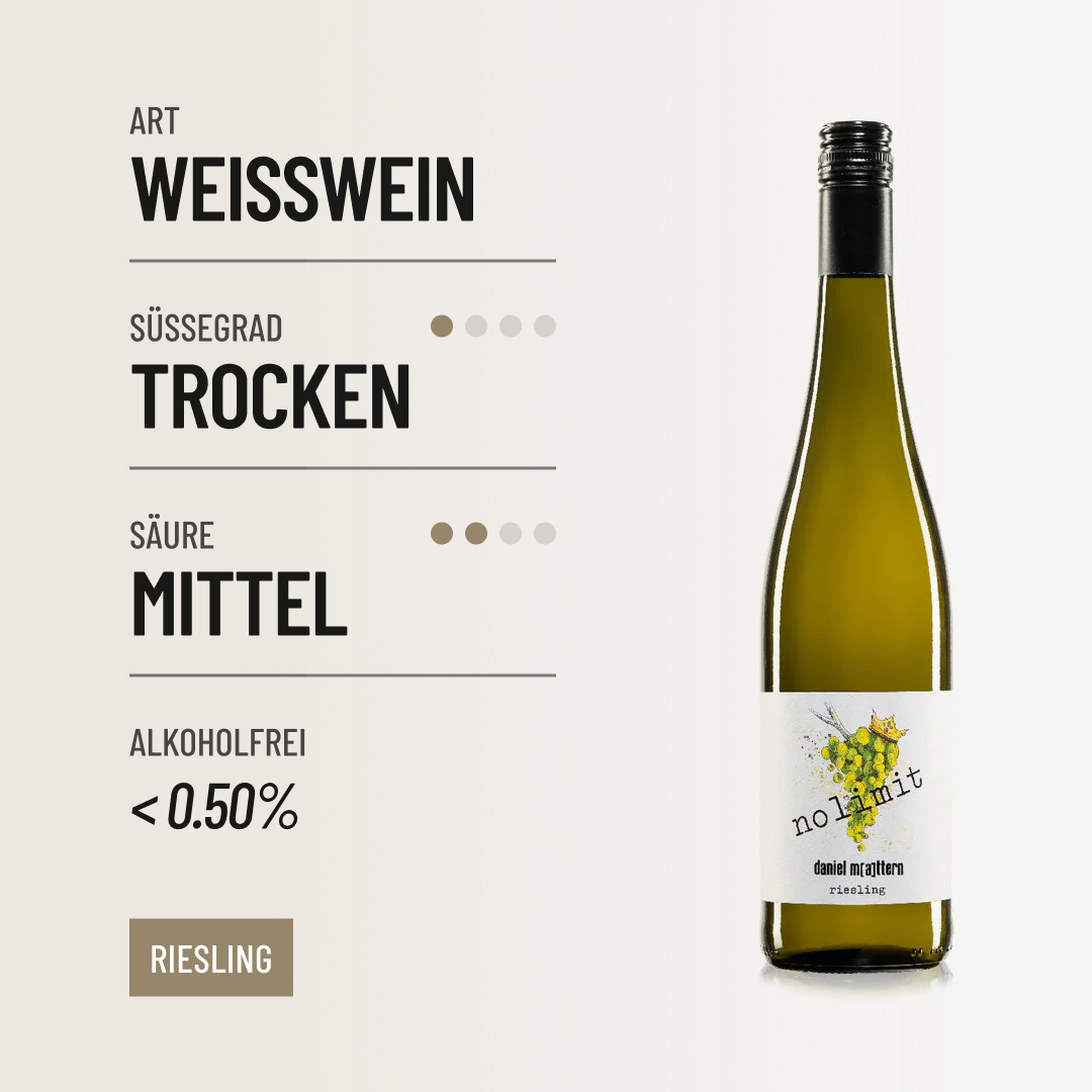 NOLIMIT RIESLING: Alkoholfreier Riesling von Winzer Daniel Mattern