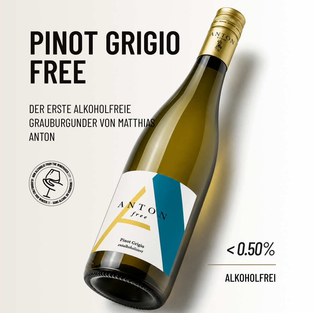 PINOT GRIGIO FREE: Der erste alkoholfreie Grauburgunder von Matthias Anton