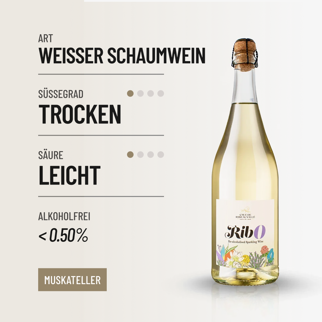 RIB0 SPARKLING: alkoholfreier Schaumwein der Cave de Ribeauvillé