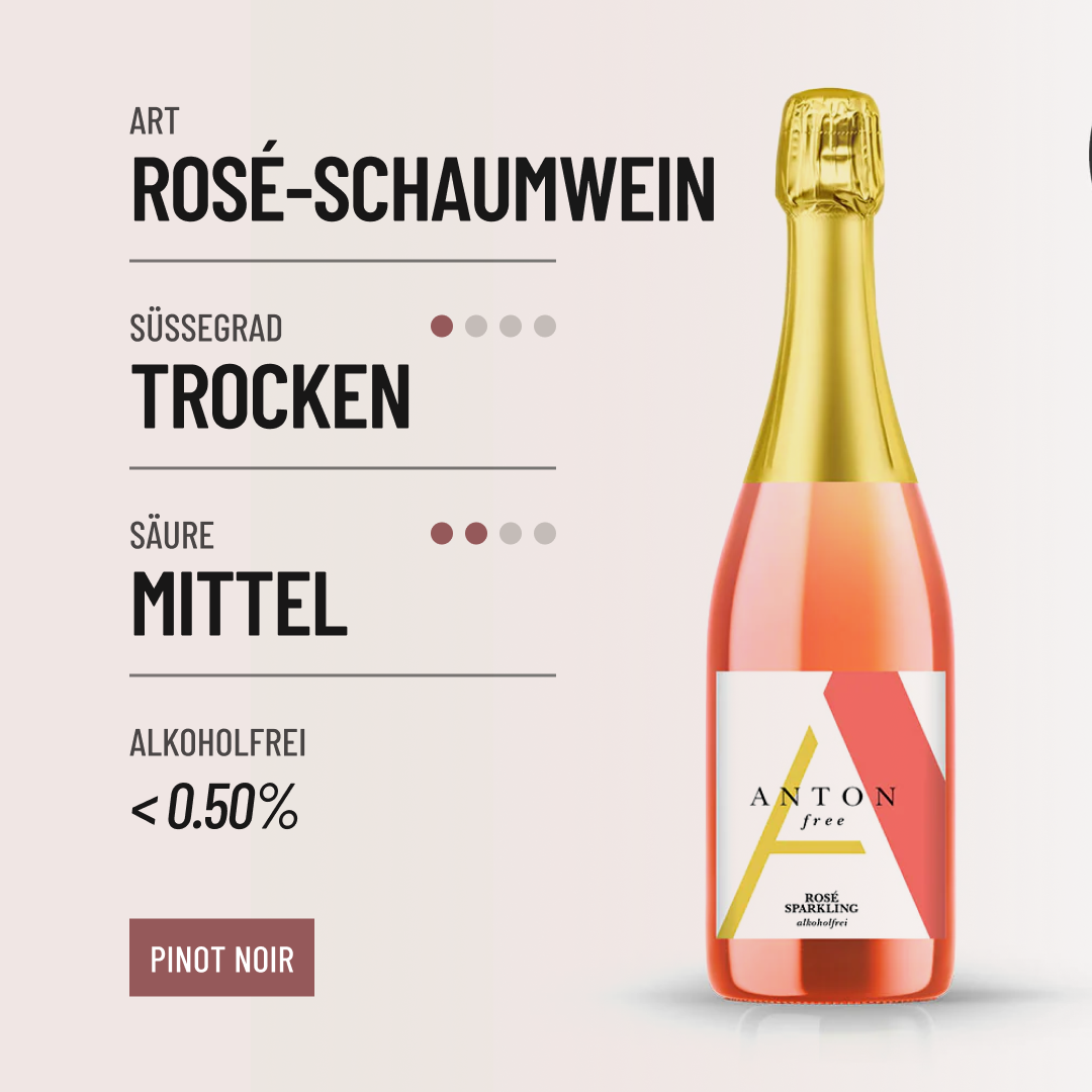 ROSÉ SPARKLING FREE: Wunderschöner prickelnder Rosé aus dem Hause Anton