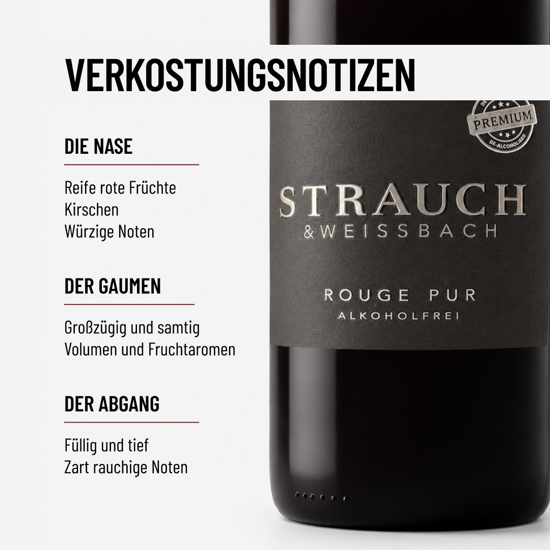 ROUGE PUR BIO: Alkoholfreier Rotwein aus der Strauch Sektmanufaktur