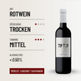 TIP TOP ROUGE: Merlot & Cabernet, die typische Cuvée ohne Alkohol.