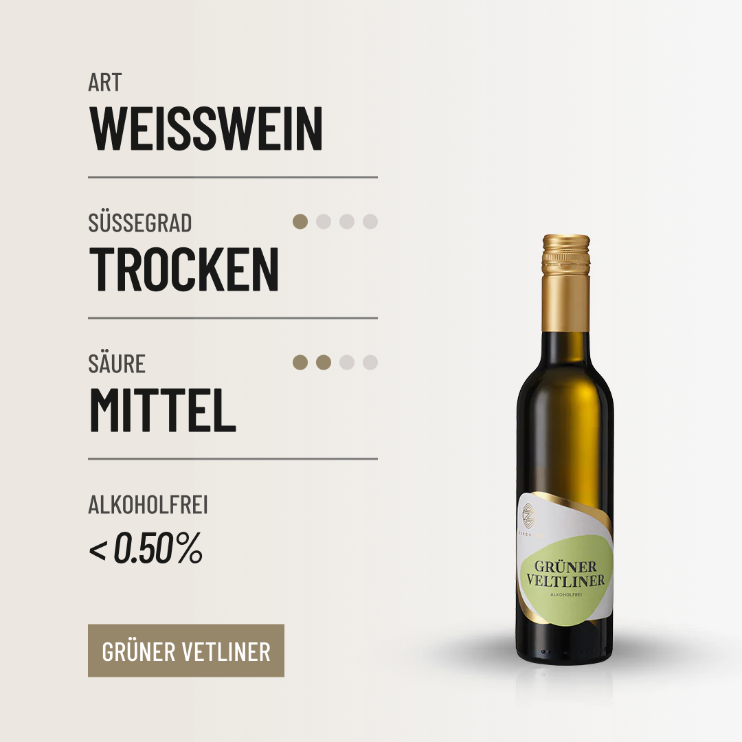 ZERONIMO GRÜNER VELTLINER 0,375: ein Stück Österreich im Glas und ohne Alkohol