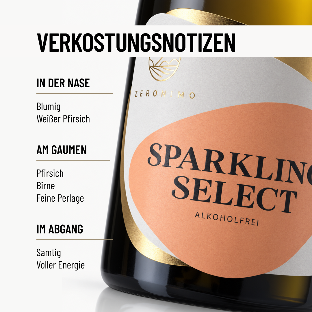 ZERONIMO SPARKLING Select: tolle trockene Alternative zum Sekt