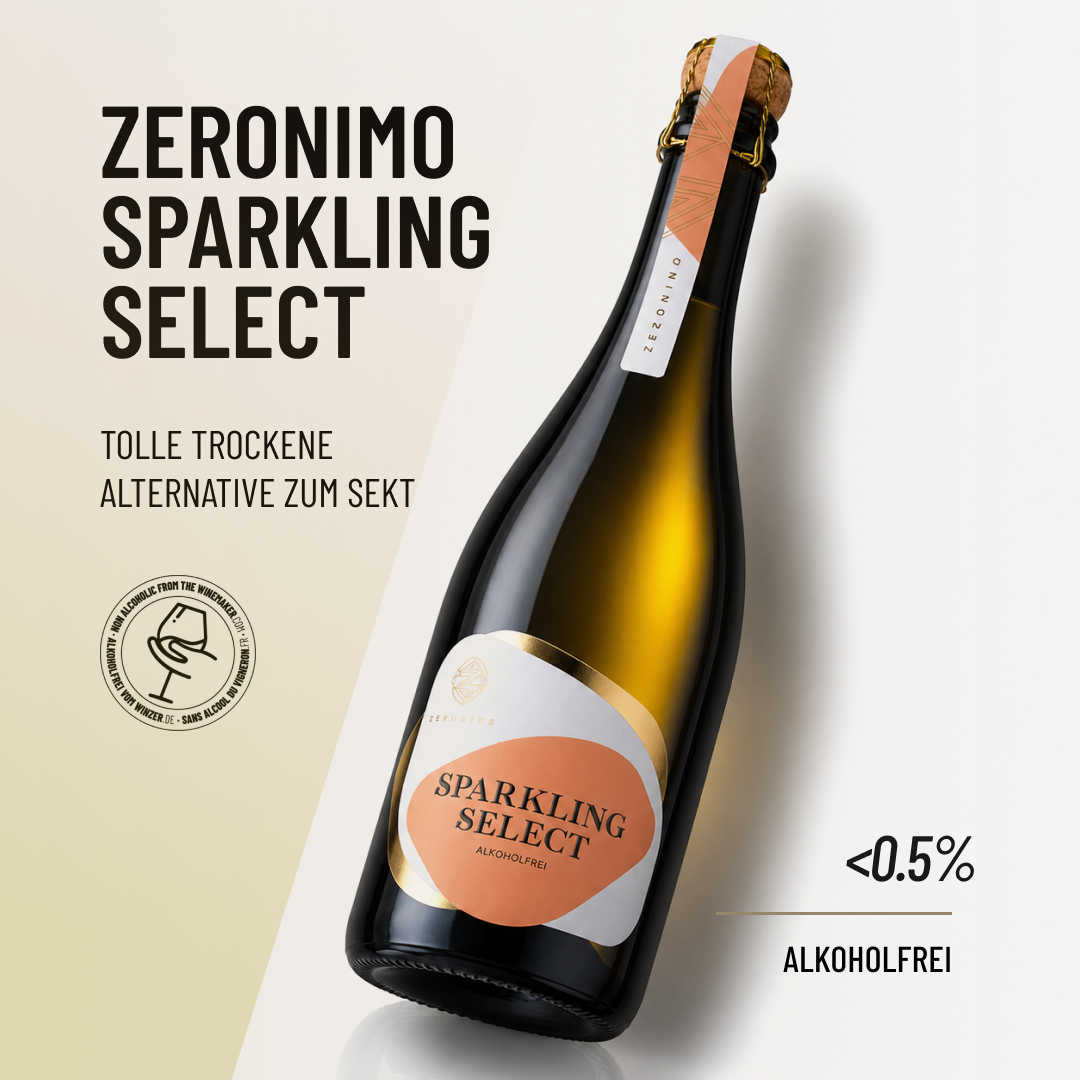 ZERONIMO SPARKLING Select: tolle trockene Alternative zum Sekt