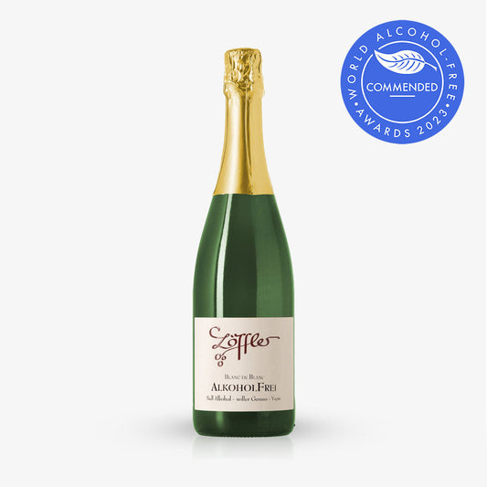 NULL ALKOHOL BLANC DE BLANC: Alkoholfrei, spritzig und frisch vom Weingut Löffler.