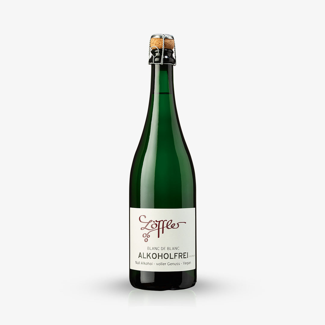 NULL ALKOHOL BLANC DE BLANC: Alkoholfrei, spritzig und frisch vom Weingut Löffler
