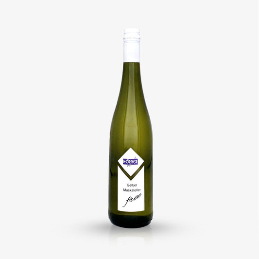 Schlegelflasche 0,75L vom Gelben Muskateller Weingut Hörner