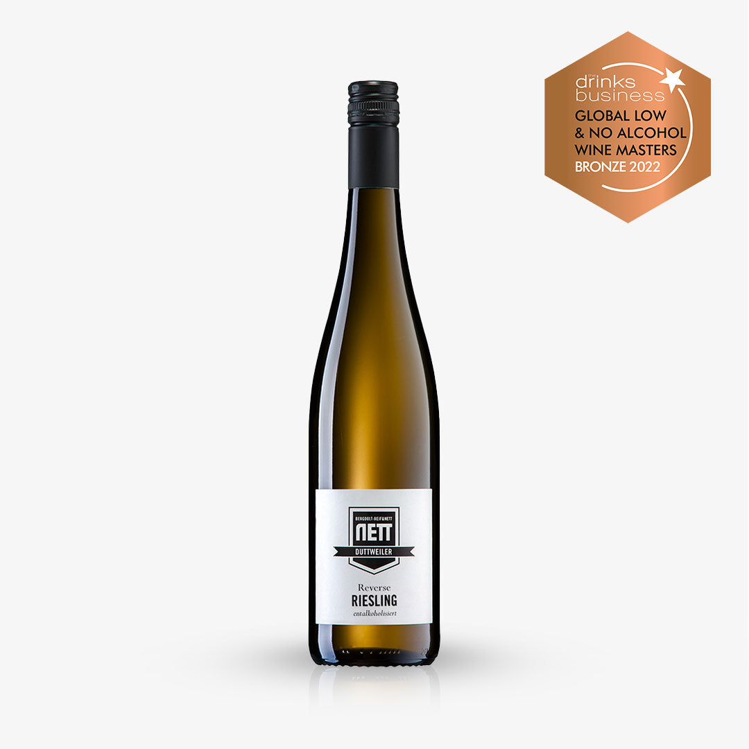 Flasche Riesling mit Medaille, alkoholfrei
